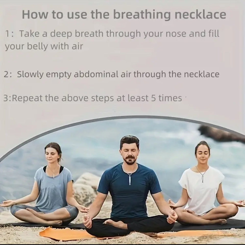 Iridescent breathing necklace