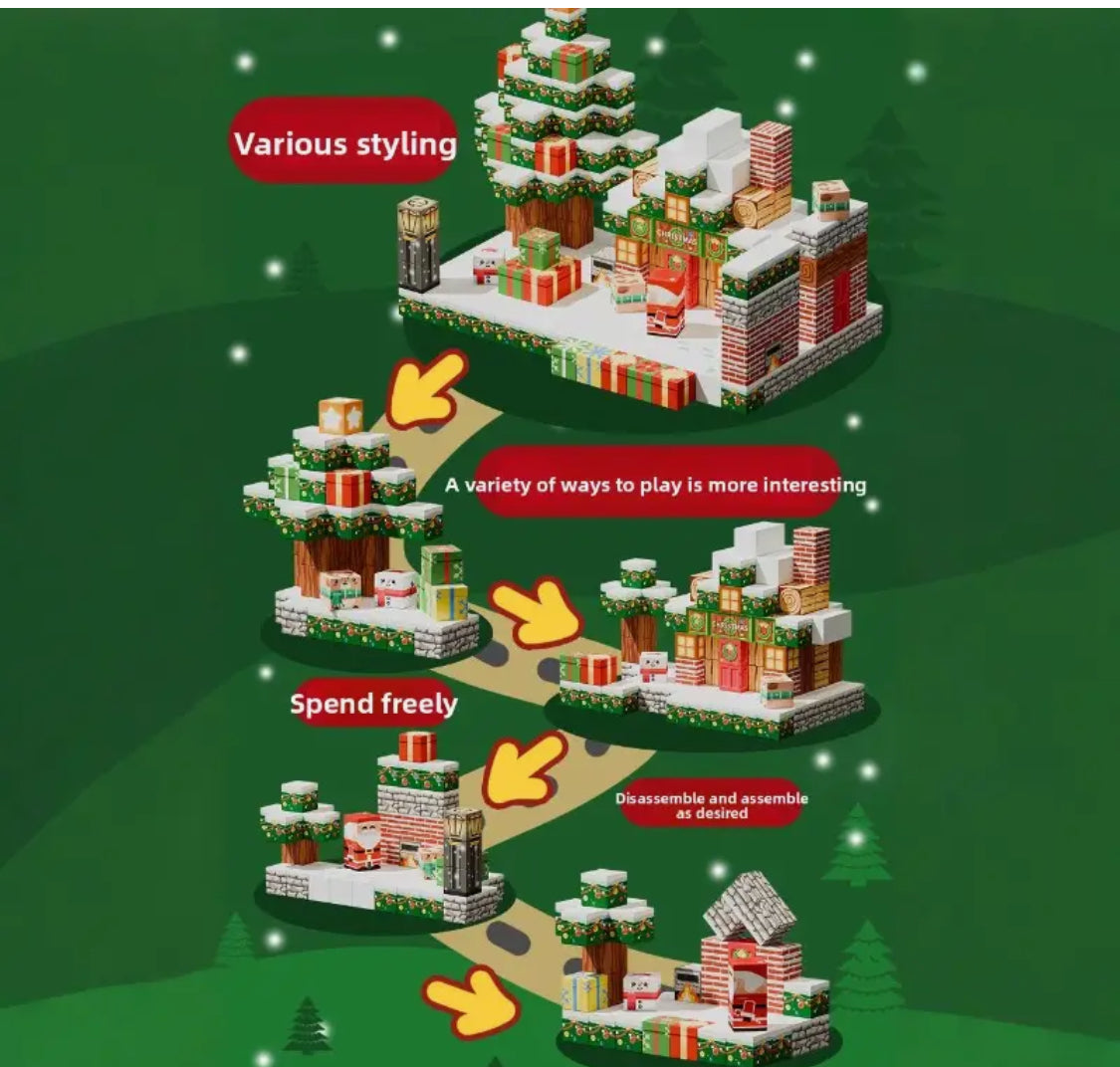 Christmas magnetic block set 90pcs