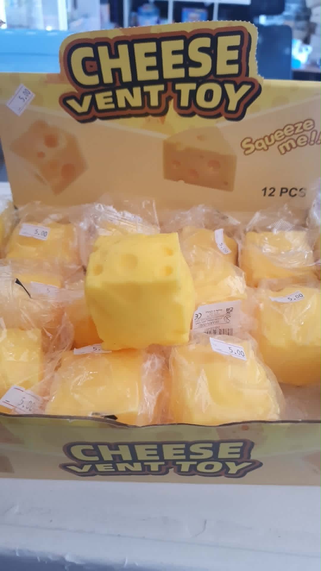 cheese foam filled squishy toy