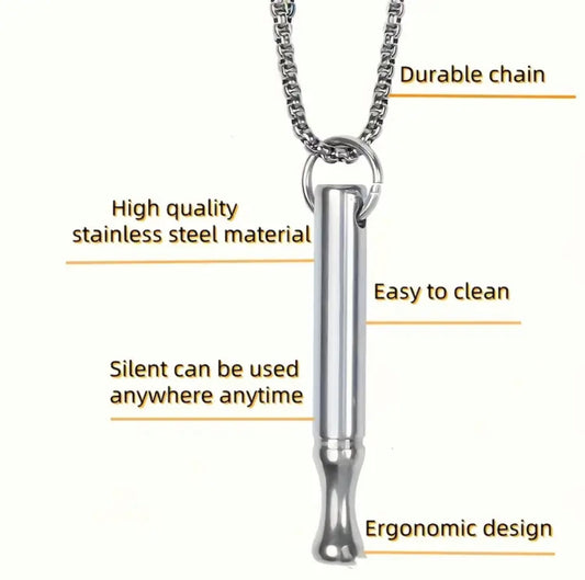 Silver breathing necklace