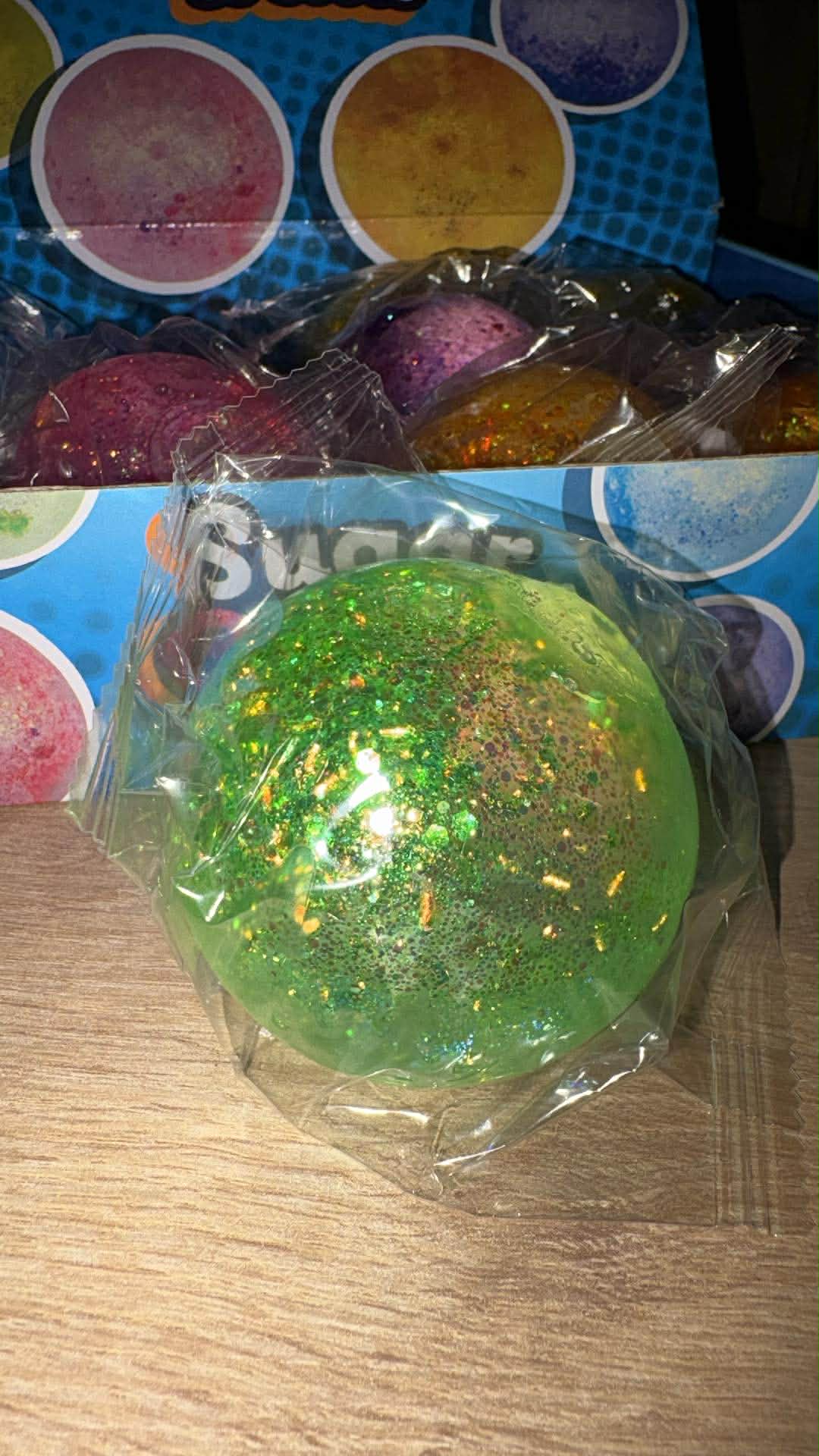 sugar maltose glitter ball squishy toy