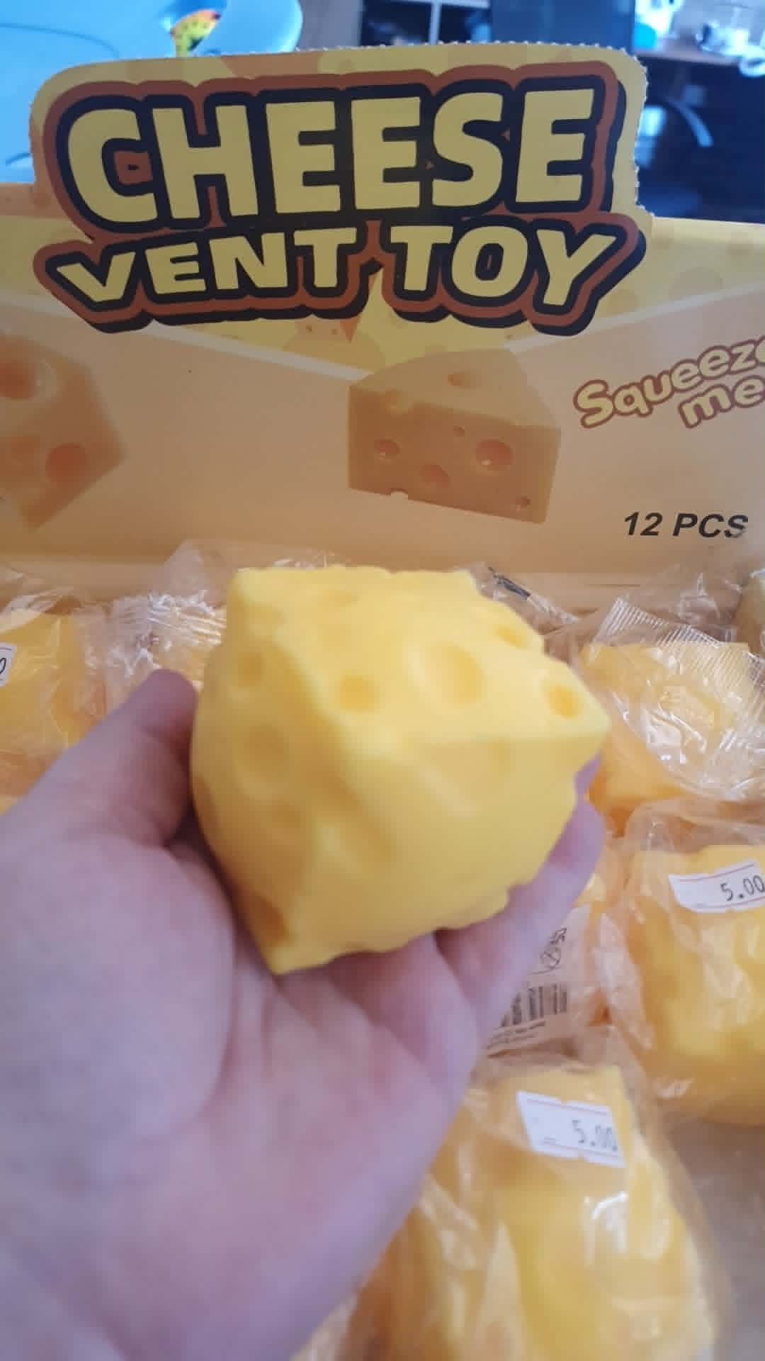 cheese foam filled squishy toy