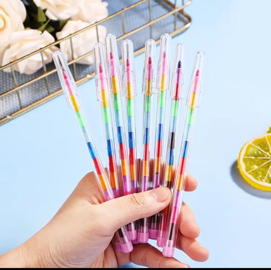 Push colour crayons