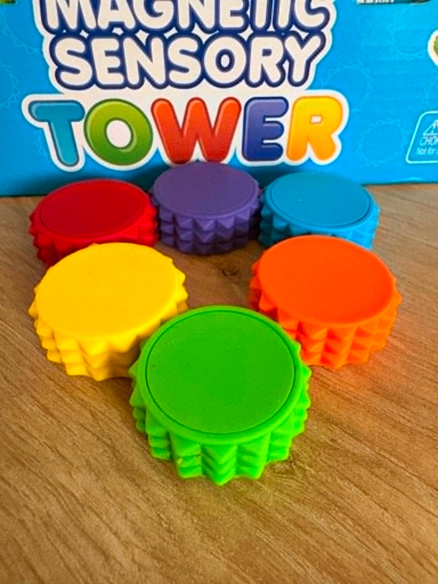 Magnetic sensory tower, stress anxiety toy