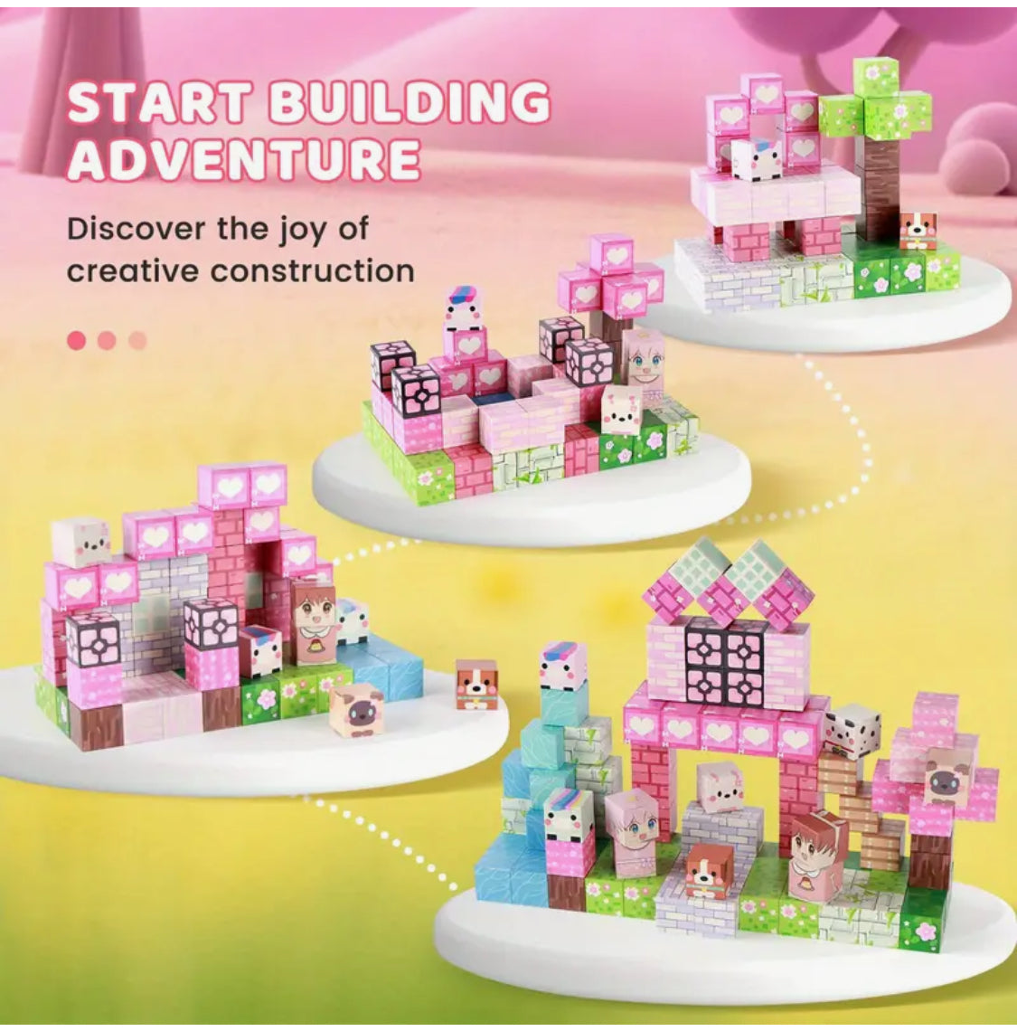 Girls magnetic block set 100pcs