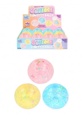 Confetti squeeze balls