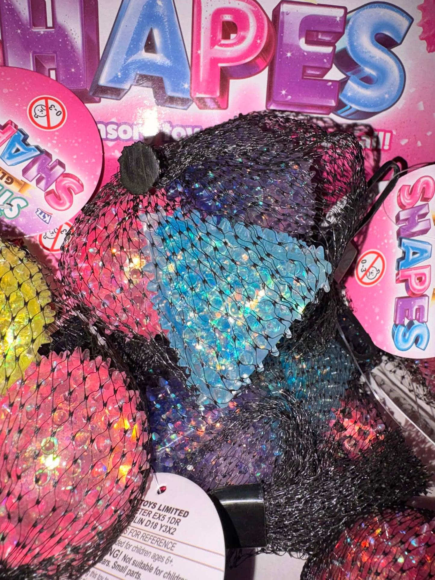squish glitter shapes