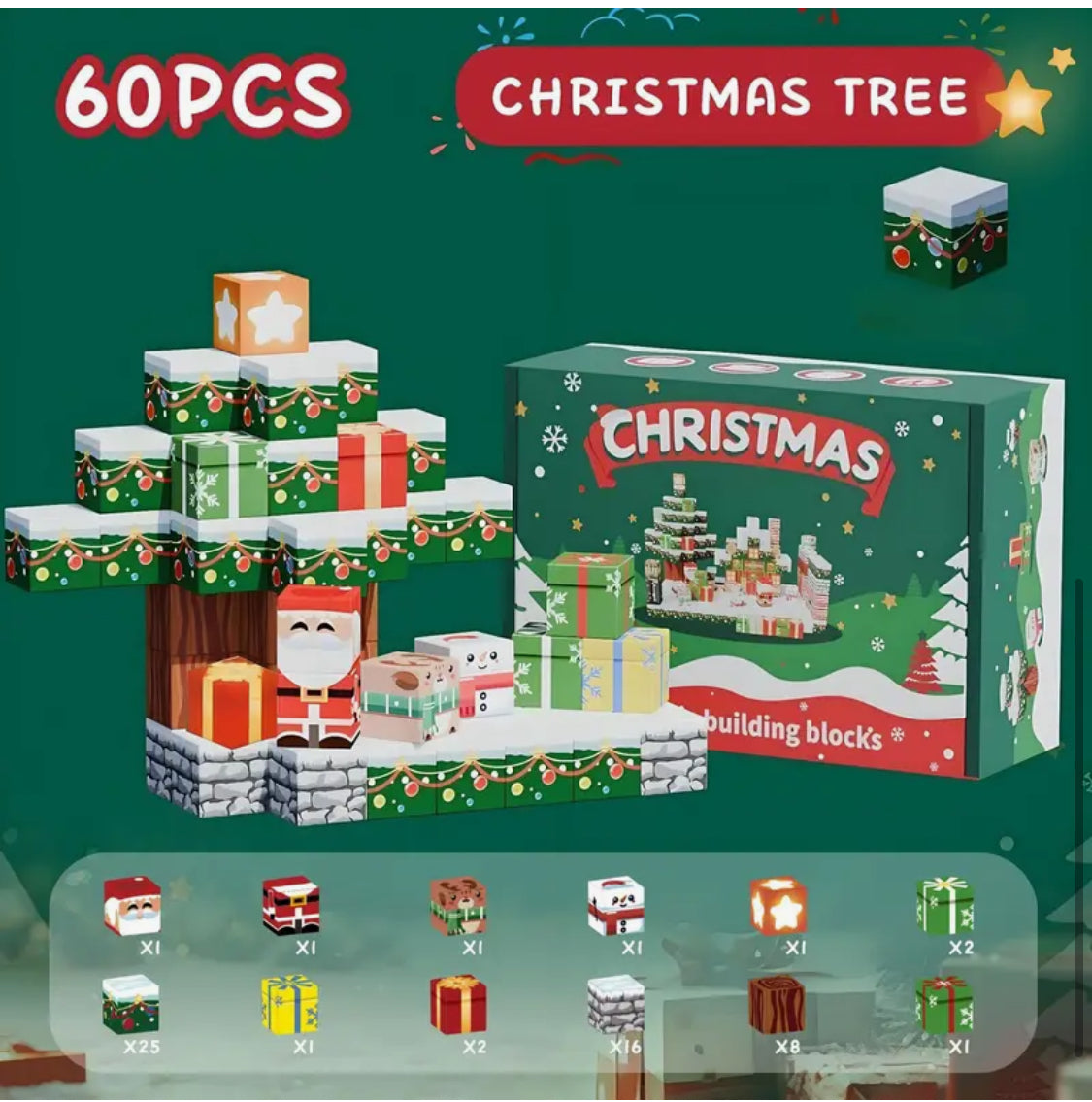 Christmas magnetic block set 90pcs