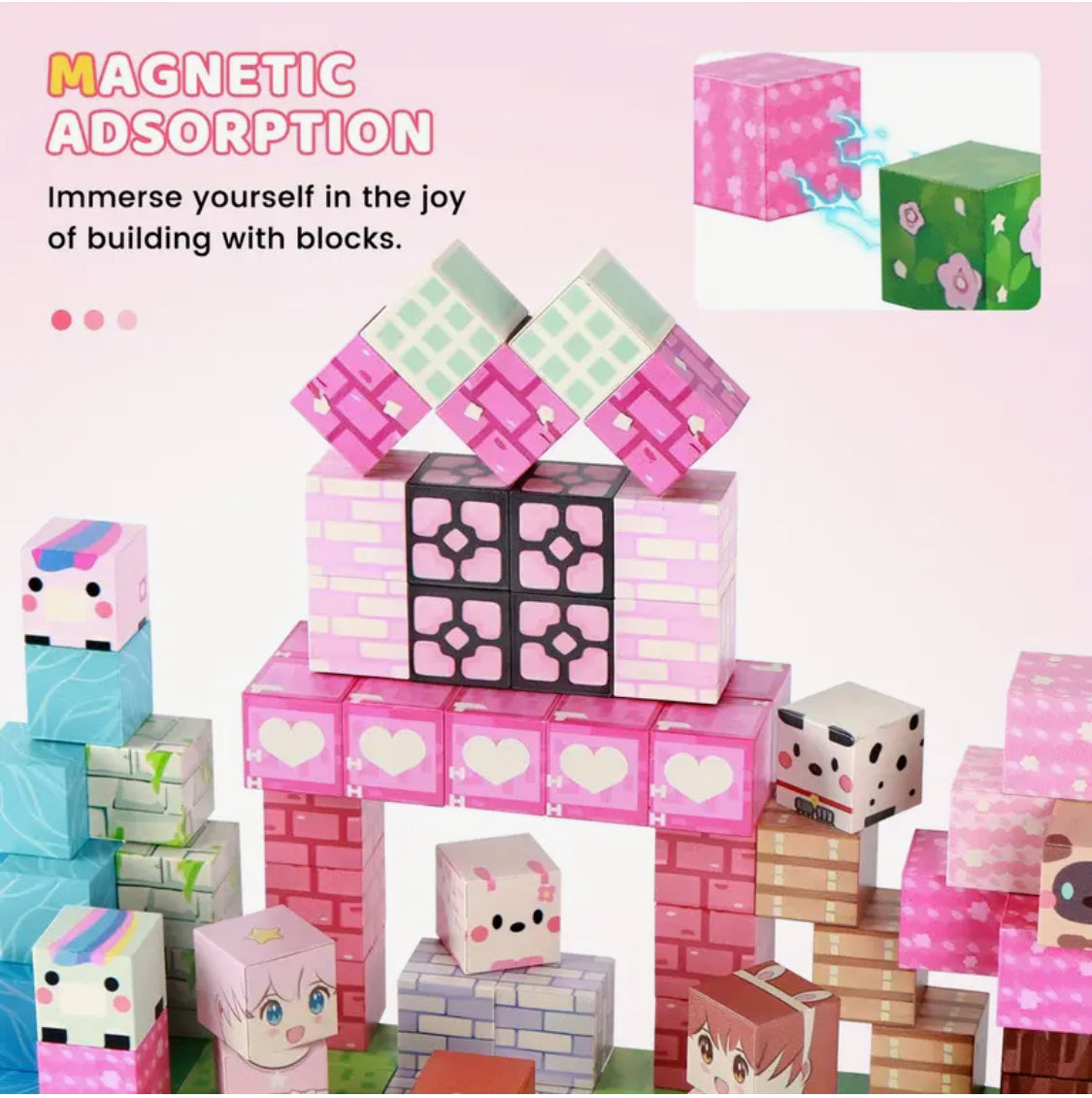 Girls magnetic block set 100pcs
