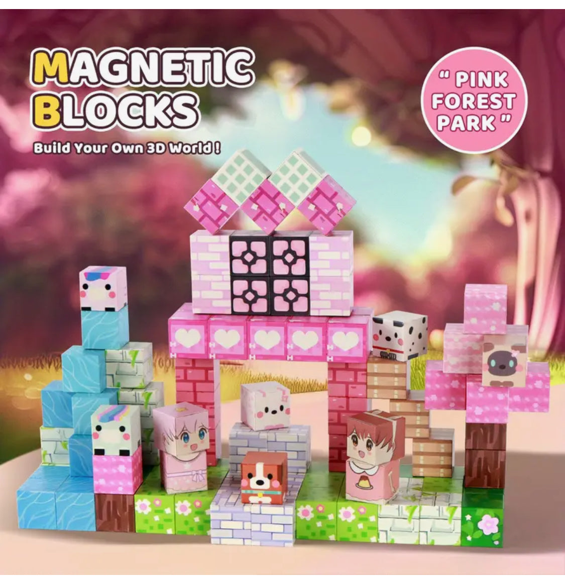 Girls magnetic block set 100pcs