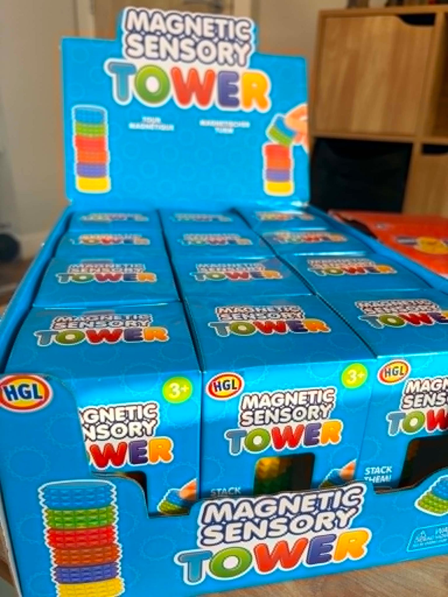 Magnetic sensory tower, stress anxiety toy