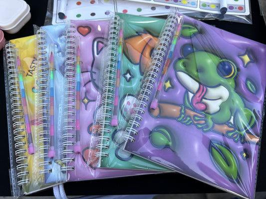 Notebook & Push crayon set