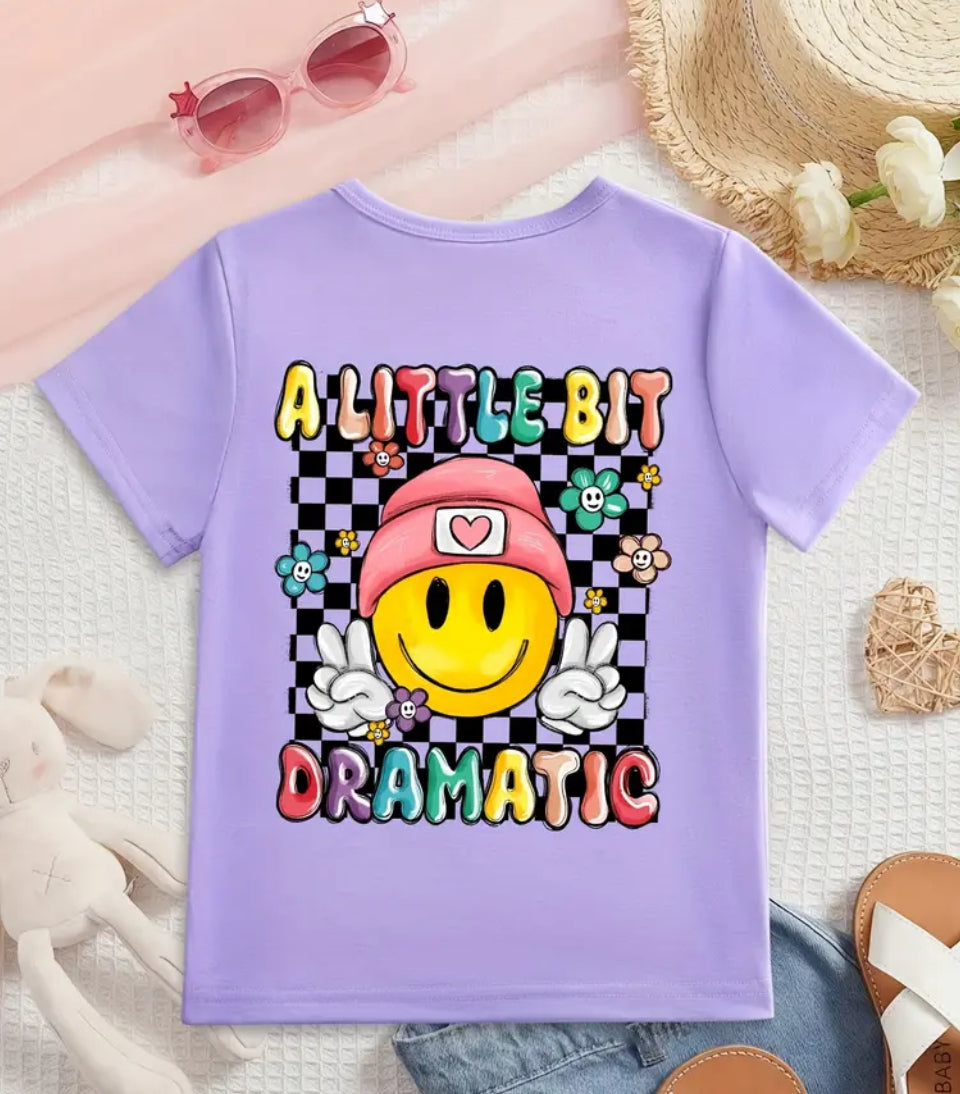 A little bit dramatic kids t shirt