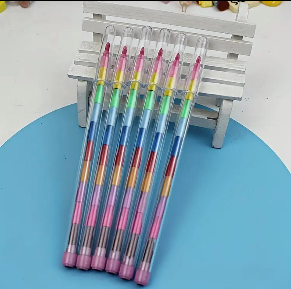 Push colour crayons