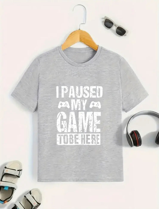 I paused my game to be here kids T shirts