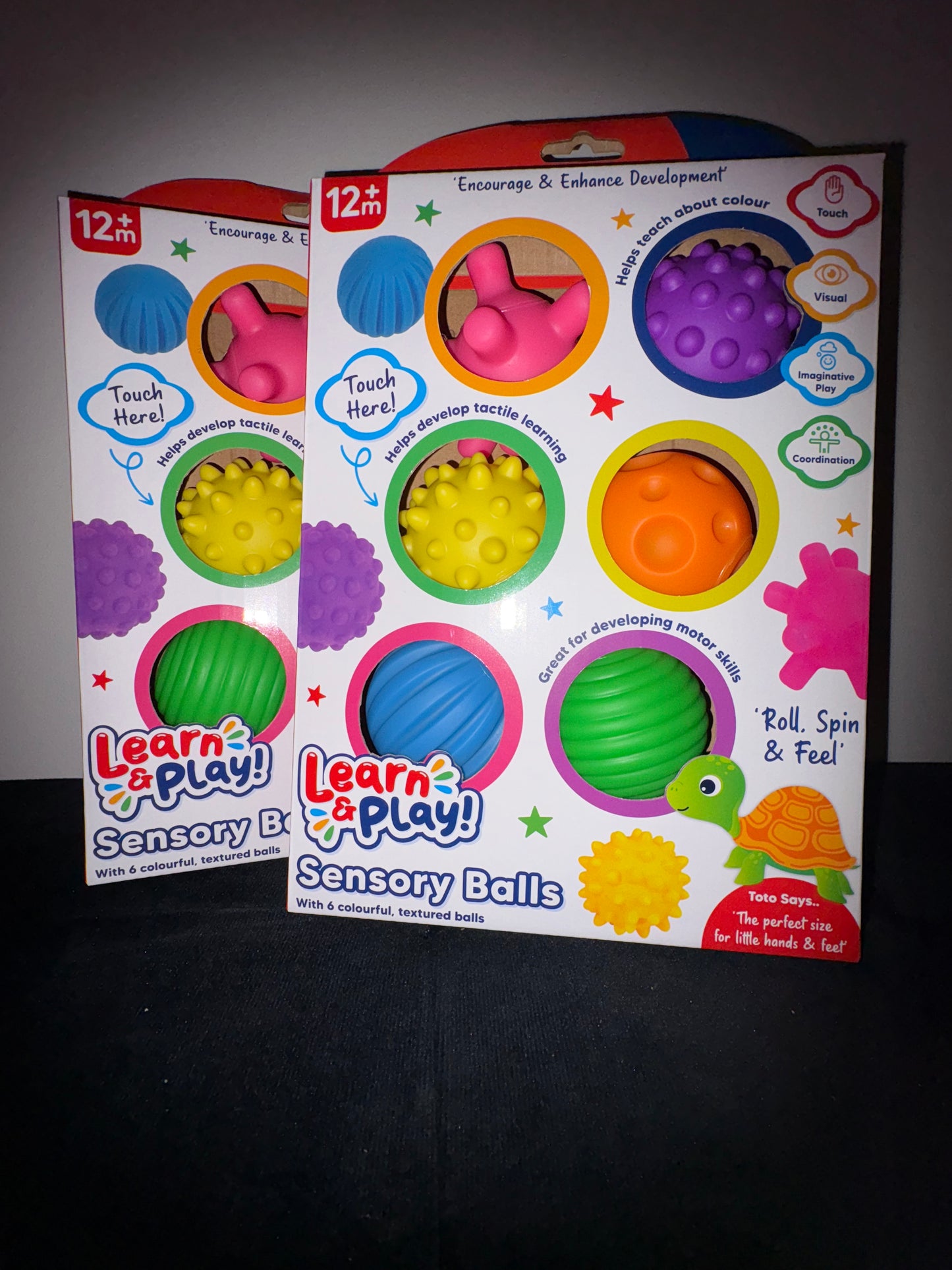 Set of 6 sensory balls