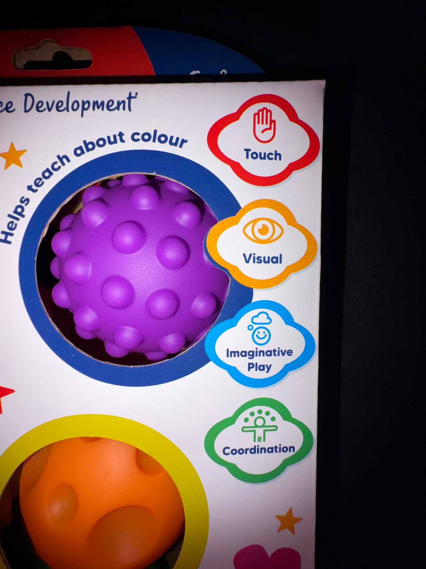 Set of 6 sensory balls