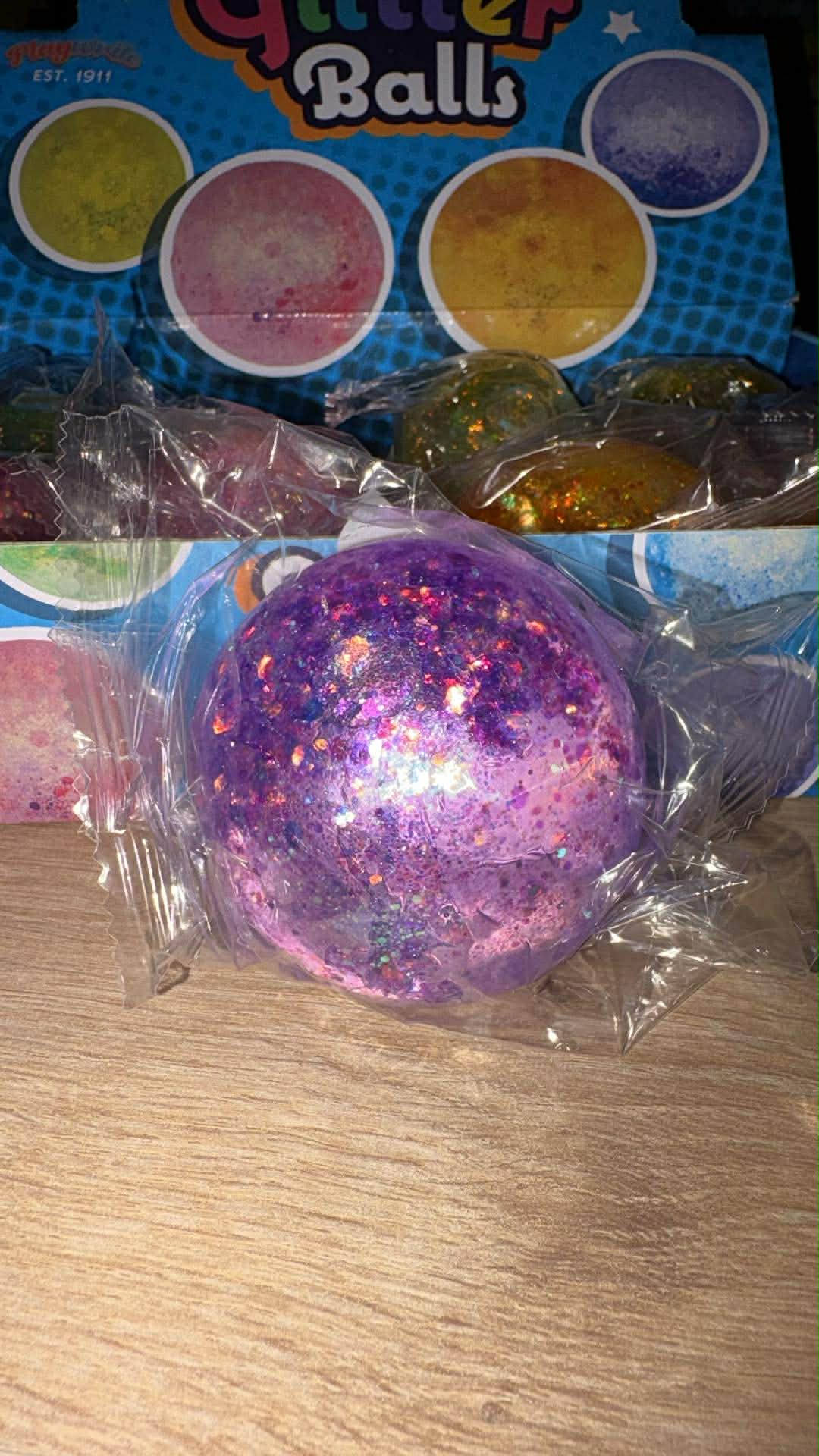 sugar maltose glitter ball squishy toy