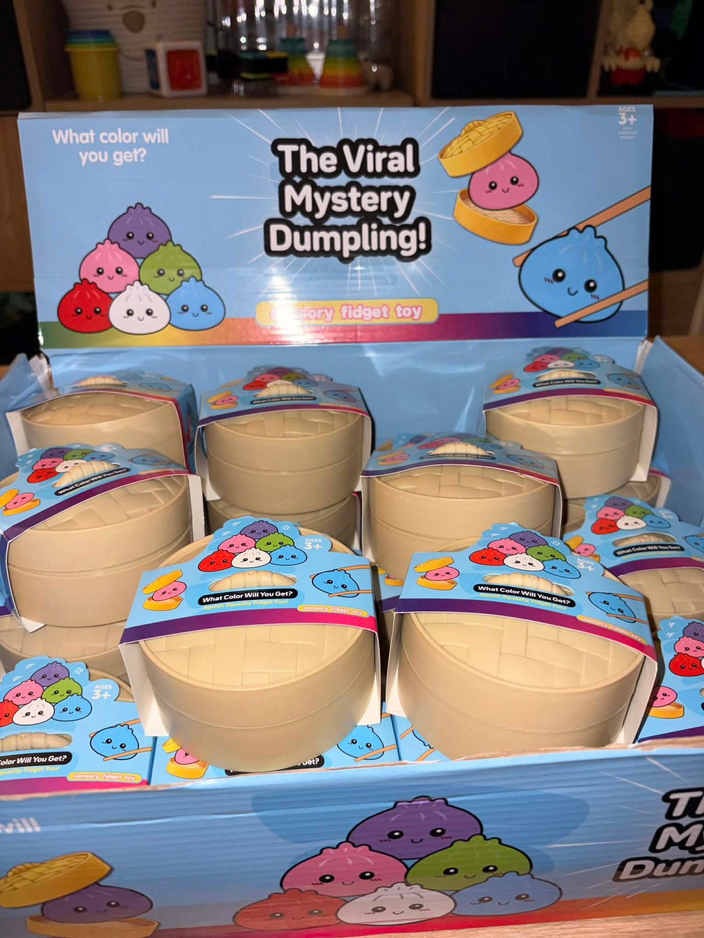 Confetti filled squishy dumplings