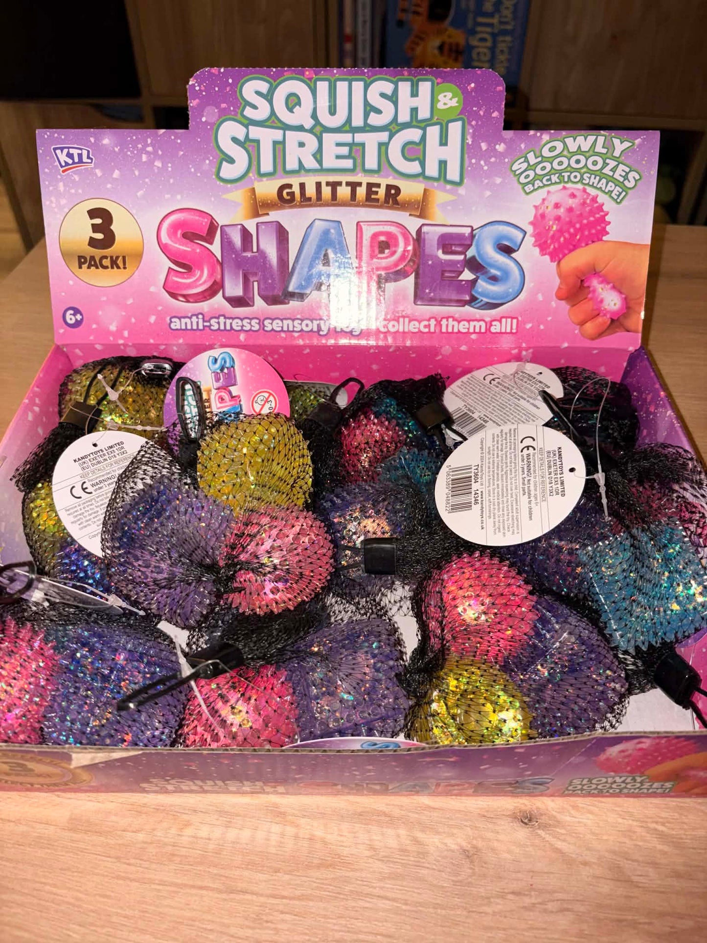 squish glitter shapes
